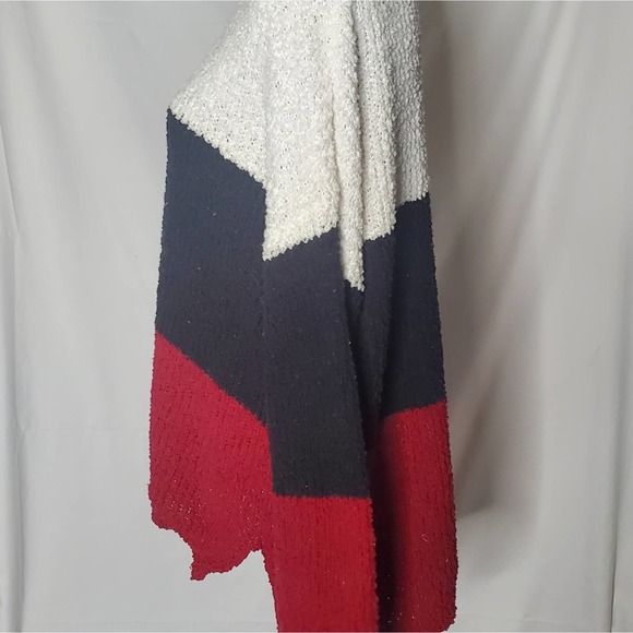 Women's Crew Neck Colorblock Teddy Sweater - Picture 2 of 2